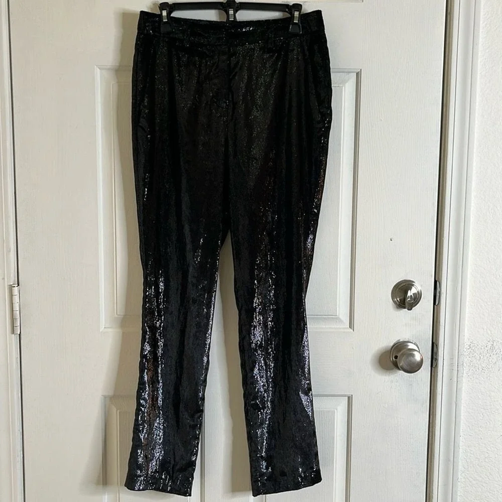 ba&sh Kodi Noir Pants‎ Women's size 4 Glitter Shimmer Sparkles Night Out